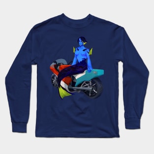 Biker Royal Tang Mermaid Long Sleeve T-Shirt